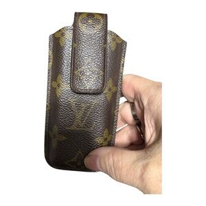 Louis Vuitton Brown and Gold Monogram Case Use as Card Holder